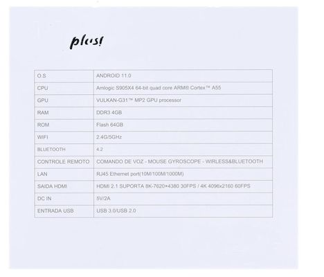 4 Go 64 Go Amlogic S905X4 OTT Android TV Décodeur Android 11 AV1 8K Double WiFi