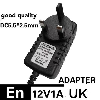 12V EU Plug Régulé AC DC Adaptateur 100V-240V Convertisseur 1A 1000mA Alimentation