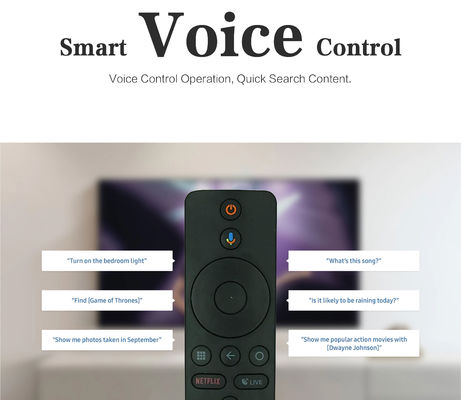 TVMATE Bluetooth4.2 Télécommande TV activée par la voix pour décodeur Android