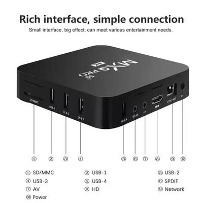 Réseau Quad Core Player 3D 4K  OTT Box MXQ PRO Smart Box 1 + 8G