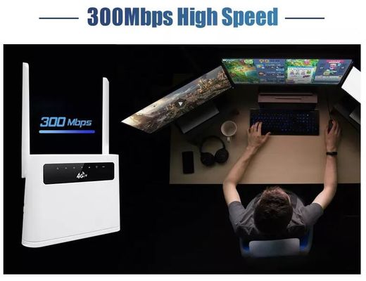 Routeur optique de modem de fibre de carte de Sim 4g LTE Wifi 300Mbps Wifi ODM sans fil