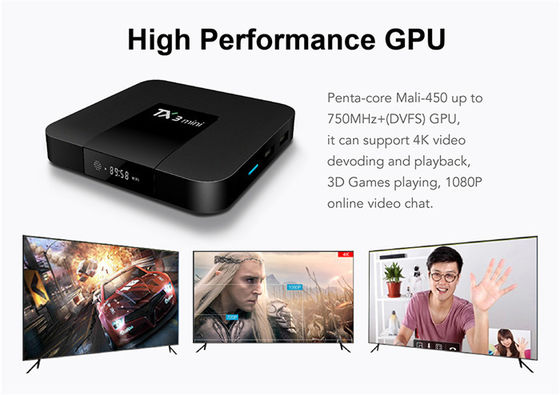 Android Smart Amlogic S905x3 Android Tv Box Mini 2G 16G 4K H.265 2.4G Streamer Récepteur