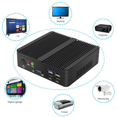 Mini poste de travail industriel Linux Pfsense sans ventilateur PC N2930 300 Mbps VGA RS232