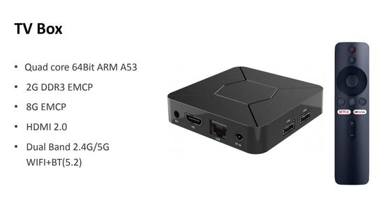 Boîtier décodeur d'Android TV de boîte de la boîte ATV 4K HD TV de Google TV