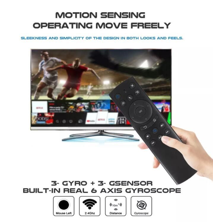 Télécommande Bluetooth IR Air Mouse 4K HDR pour Android TV Streaming Media Player