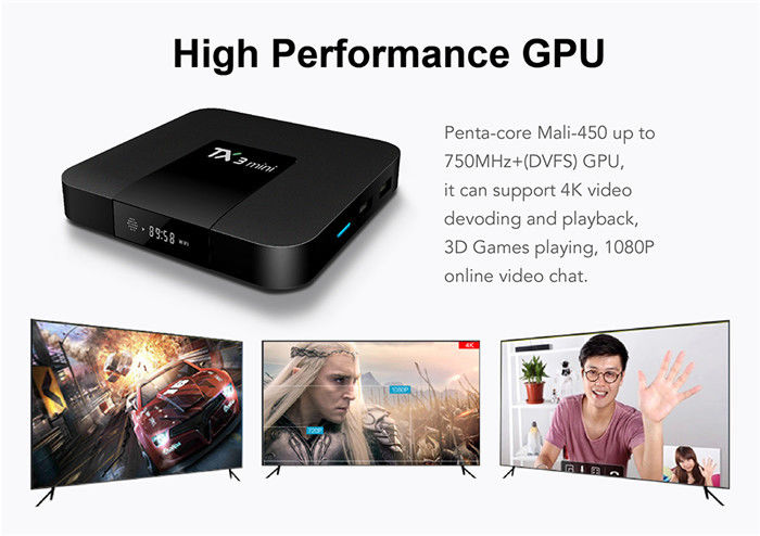 Android Smart Amlogic S905x3 Android Tv Box Mini 2G 16G 4K H.265 2.4G Streamer Récepteur