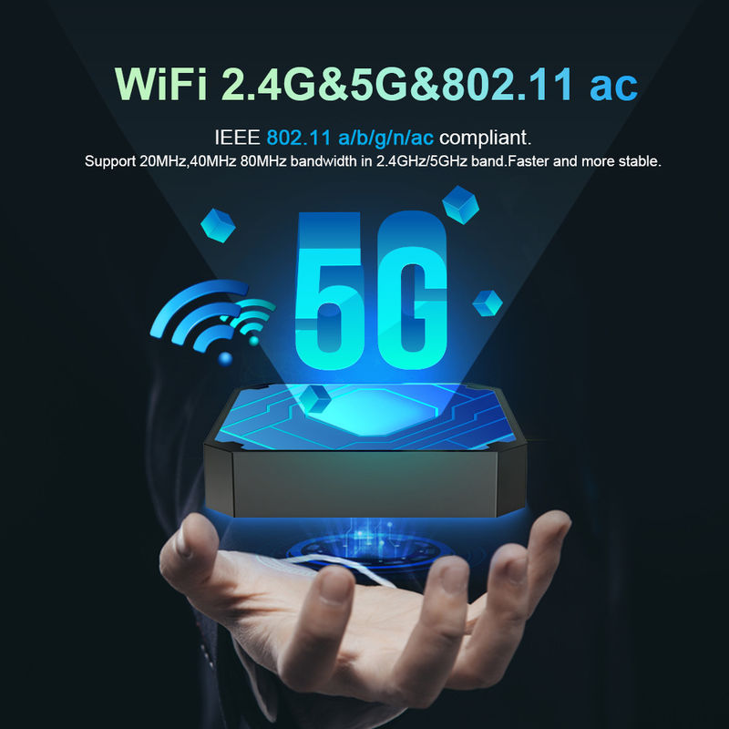 X96 Hybrid OTT Amlogic S905W4 Boîte de configuration  Quad Core Android TV Box