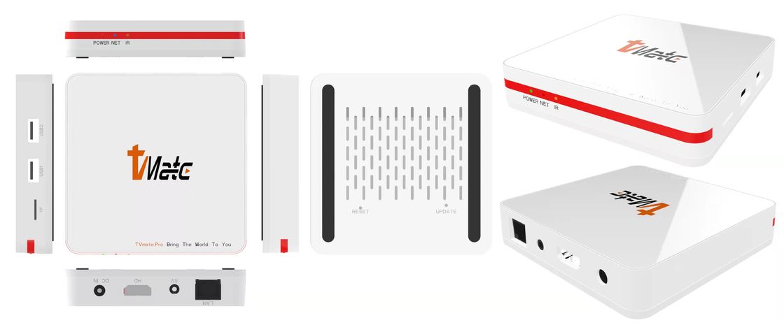 Internet de Smart de noyau du quadruple 64GB coulant la boîte Android 9,0 Allwinner H616 de TV